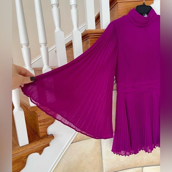 Milly vibrant purple mini dress - Picture 2 of 6